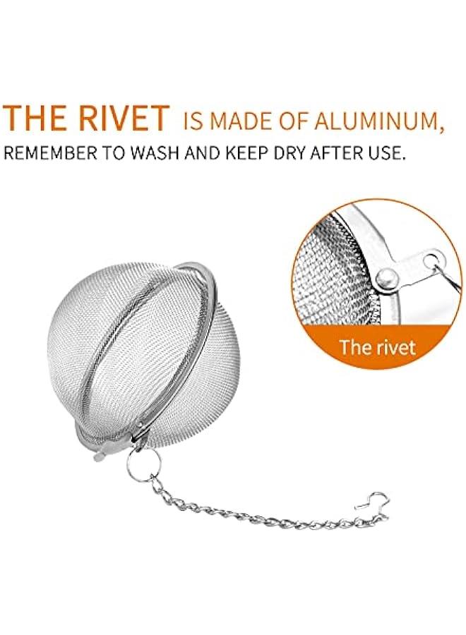 Snap Ball Tea Strainer,  3 Pack Premium Stainless Steel Tea Infuser with Handle for Loose Leaf Tea Fine Mesh Tea Balls Filter Infusers - Image 3