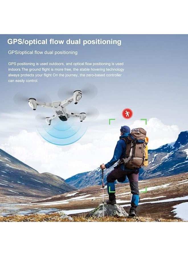 Generic GPS Drone with 4K Camera, 5G WiFi FPV Foldable RC Drone, Optical Flow Positioning RC Quadcopter with Headless Mode, Waypoint Flight, Follow Me,2 Batteries - Image 2