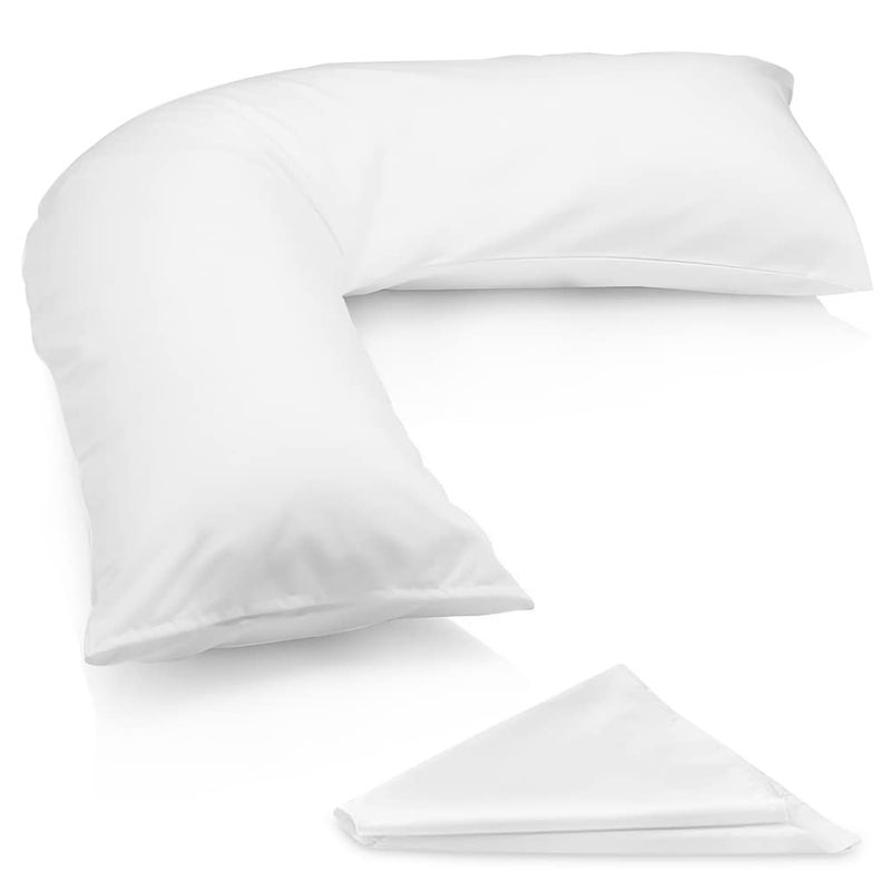 MH Traders Luxury Support V Pillow with Pillowcase Orthopedic Support Pillow for Neck Back  Shoulder Maternity  Pregnancy Pillow V Pillows with Microfiber Filling  Machine Washable