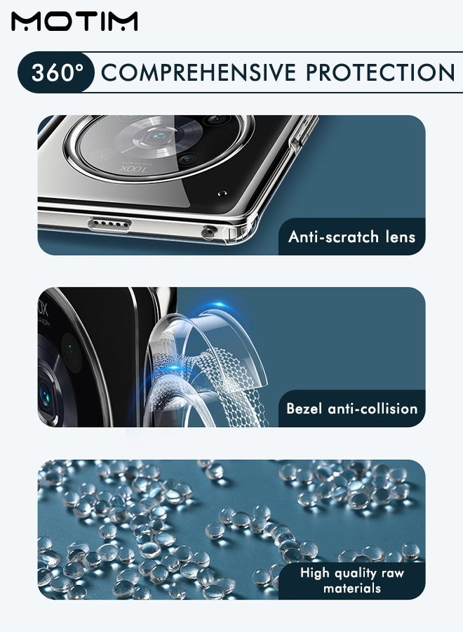 Motim Phone Case Compatible for Huawei Honor Magic 4/4 Pro Transparent Hard PC Back Soft TPU Bumper Airbag Shockproof Slim Cover - Image 5