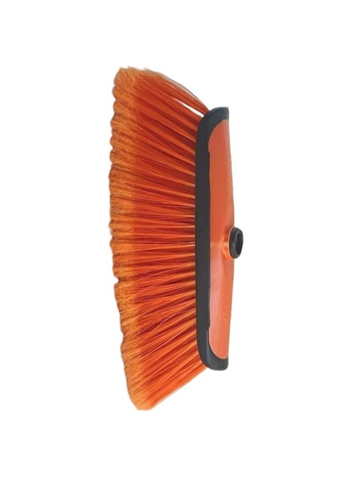 Generic "Panda Soft Bristle Broom Head – Indoor & Outdoor Floor Cleaning – Durable & Lightweight – Suitable for All Surface Types" (Orange with Black Edge)  - Image 2