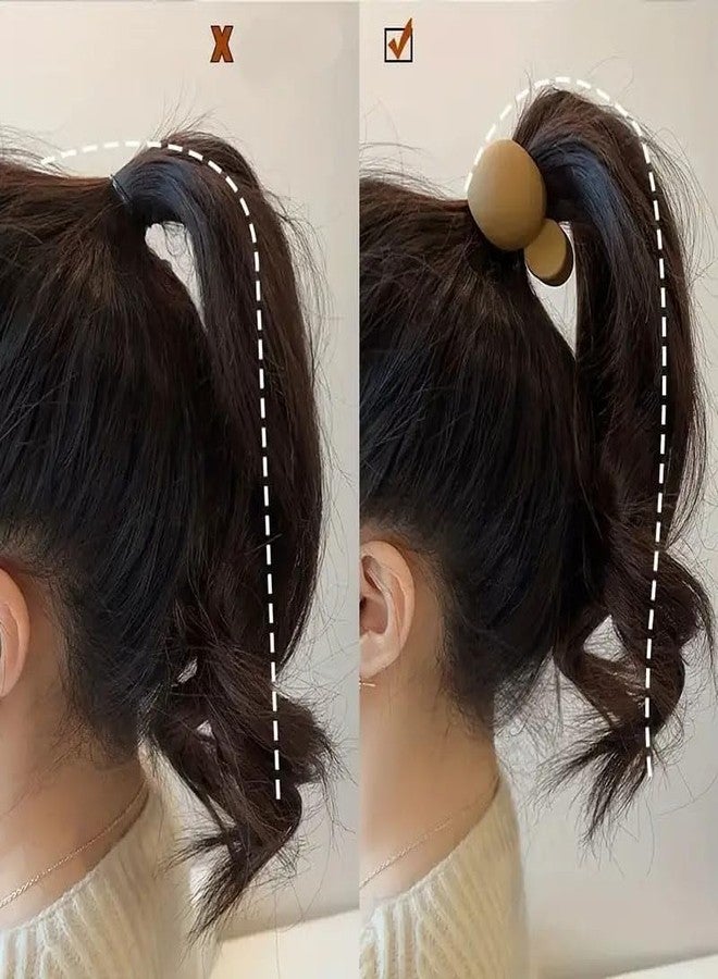 VORSET 3Pcs Women's High Ponytail Claw Clips - Anti-Sagging Hair Fixing Clips for Secure Hold | Stylish Bun & Head Fixing Artifact for Party & Banquet | Strong Grip Hair Accessories - Image 3