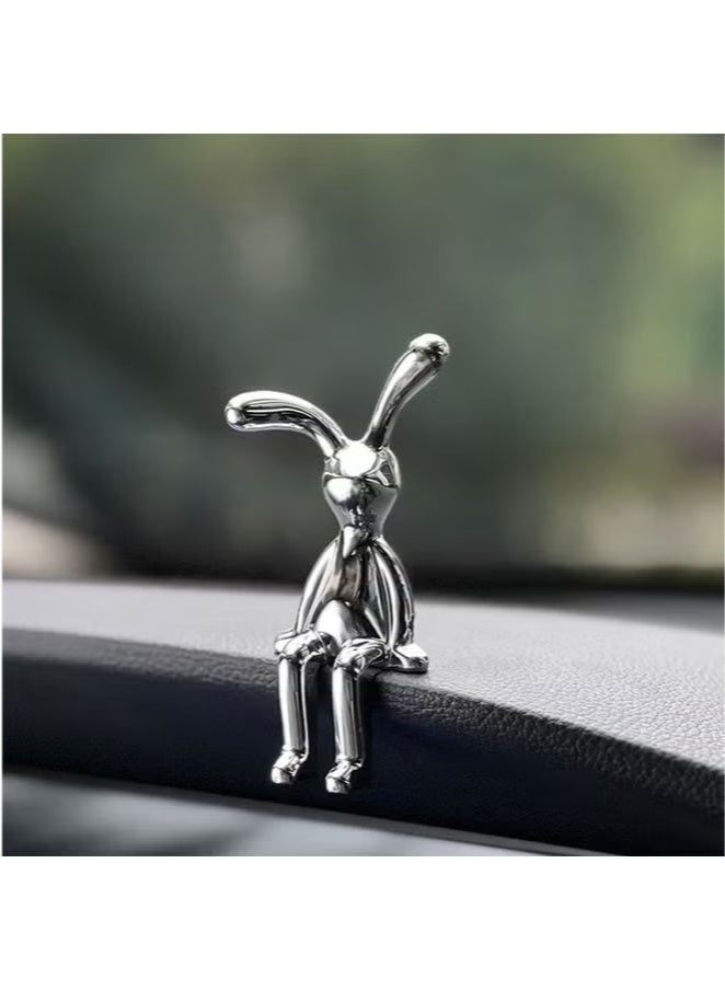 GIFT Set of 4 Rabbit Car Ornaments Light Luxury Ornaments Cute Car Interiors Car Decorations Creative Car Centre Console Jewelry - Image 3
