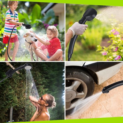 Spopal Portable Shower for Camping, [Long-Lasting] 6000mAh Rechargeable Camping Shower with Intelligent LED Display, 4 Spray Modes, IPX7 Waterproof Outdoor Camp Pump for Hiking, Travel, Car, Pet - Image 2