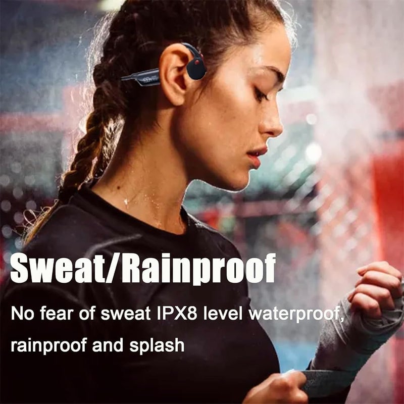NALACAL Waterproof Bone Conduction Wireless Earbuds for Swimming, Built-In 32GB Memory, IPx8 Waterproof Bone Conduction Headphones, Bluetooth 5.2, Magnetic Charging, Open Ear Sports Earphones - Image 3