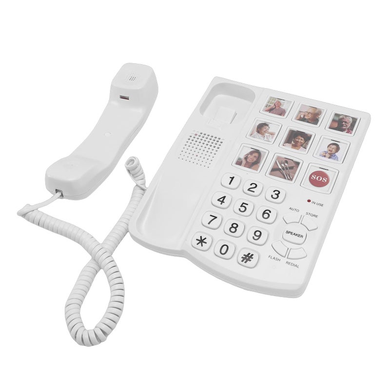 Big Button Phone for Elderly with One Touch Dialing Adjustable Volume and LED Caller Indicator - Image 2