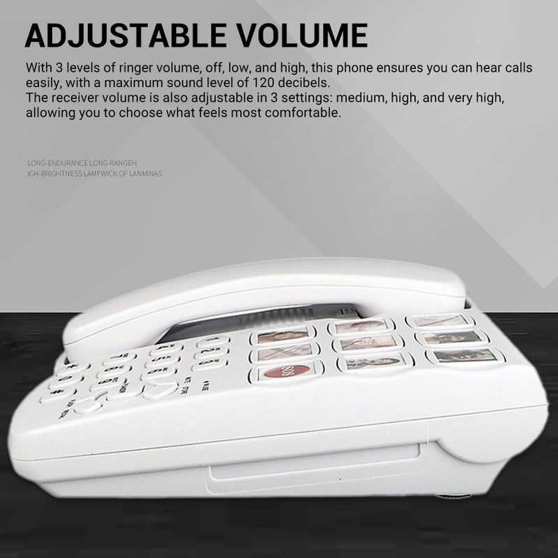 Big Button Phone for Elderly with One Touch Dialing Adjustable Volume and LED Caller Indicator - Image 5