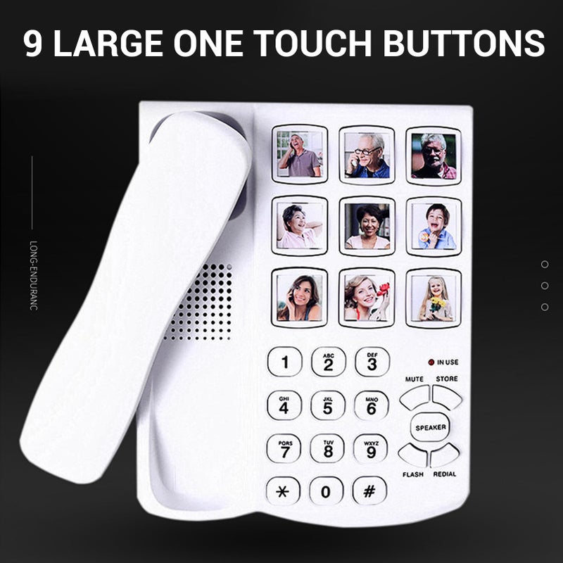 Big Button Phone for Elderly with One Touch Dialing Adjustable Volume and LED Caller Indicator - Image 4