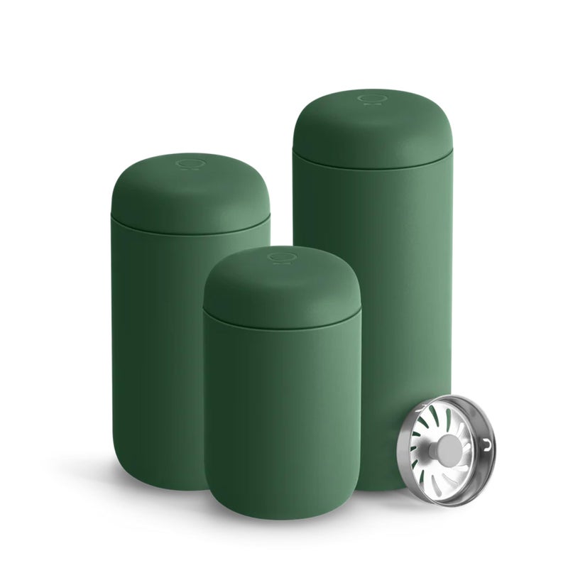 Fellow 16 oz Carter Move Travel Mug - Vacuum-Insulated Stainless Steel Travel Coffee Mug - Coffee Tumbler with Ceramic Interior and Splash Guard - Cargo Green - Image 5