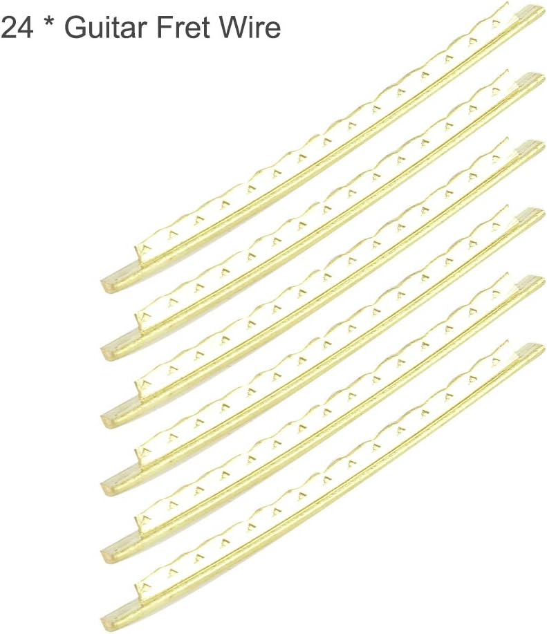 klarako Brass High Strength Fingerboard Fret Wire, 24pcs/Set Electric Guitar Fret Wire, for Guitar Enthusiasts Professionals Electric Bass Electric Guitar - Image 4