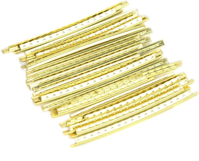 klarako Brass High Strength Fingerboard Fret Wire, 24pcs/Set Electric Guitar Fret Wire, for Guitar Enthusiasts Professionals Electric Bass Electric Guitar - Image 2