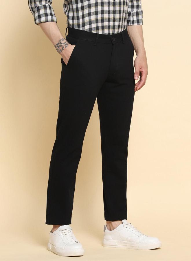 دينيس لينغو تشينو قطن خالص مريح بخصر متوسط سادة بقصة ضيقة من ستايلي - Image 4