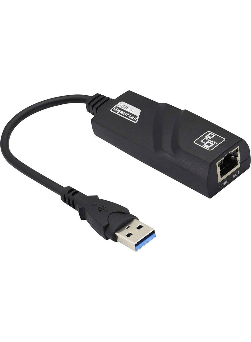 USB 3.0 to Ethernet Adapter, 10/100/1000Mbps Gigabit Network LAN Cable, Compatible with Windows, Mac OS, Chrome OS, Linux, Plug & Play High-Speed USB to RJ45 Converter - Image 1