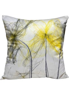 Alla Turca Pillow Cover Yellow Gray Flower 