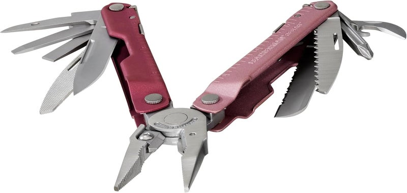 LEATHERMAN أداة متعددة الاستخدامات ريبار مع قواطع أسلاك قابلة للاستبدال ومنشار، توت كرانبيري مائل - Image 4