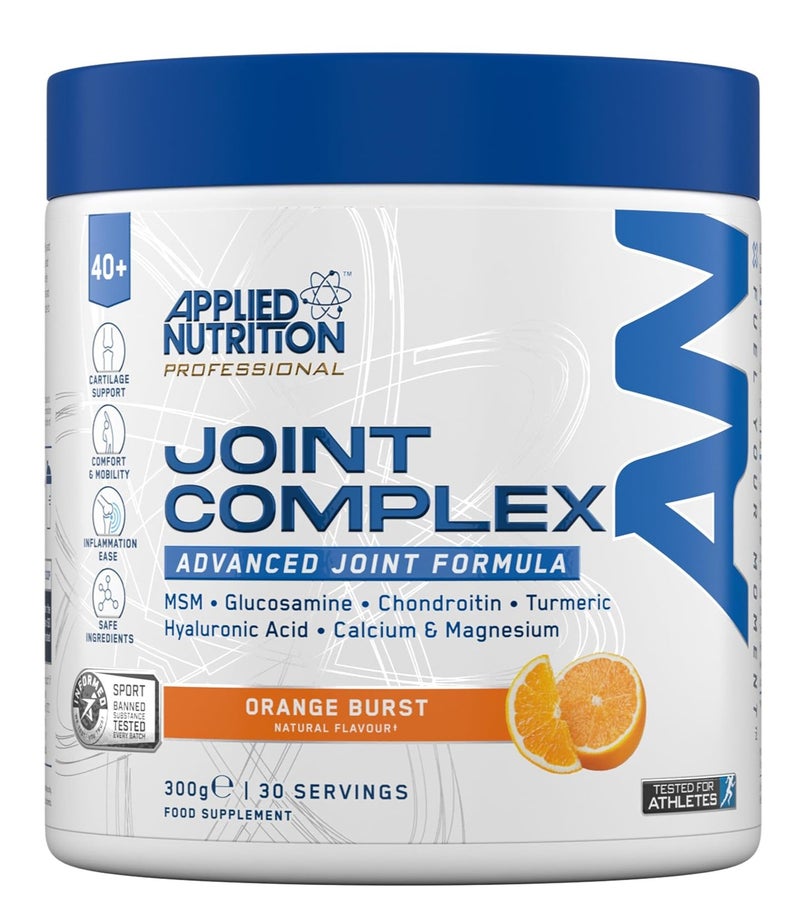 Applied Nutrition Joint Complex Advanced Joint Formula  Orange Burst 300g | MSM, Glucosamine, Chondroitin, Turmeric, Hyaluronic Acid, Calcium & Magnesium | 30 Servings | Made in United Kingdom - Image 1