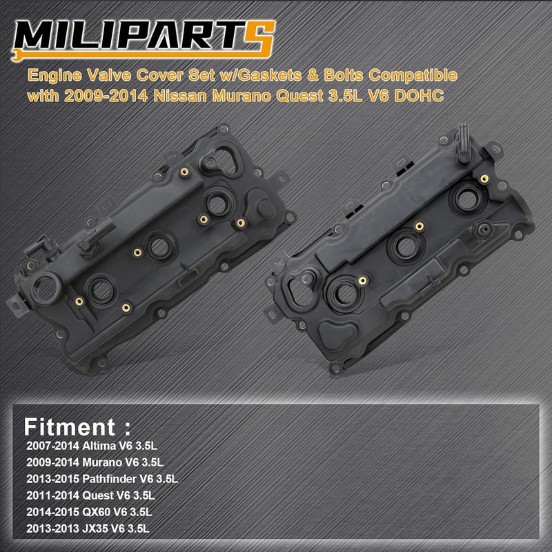 MILIPARTS مجموعة غطاء صمامات المحرك MILIPARTS لسيارات نيسان ألتيما، باثفايندر، إنفينيتي JX35، QX60 - Image 2