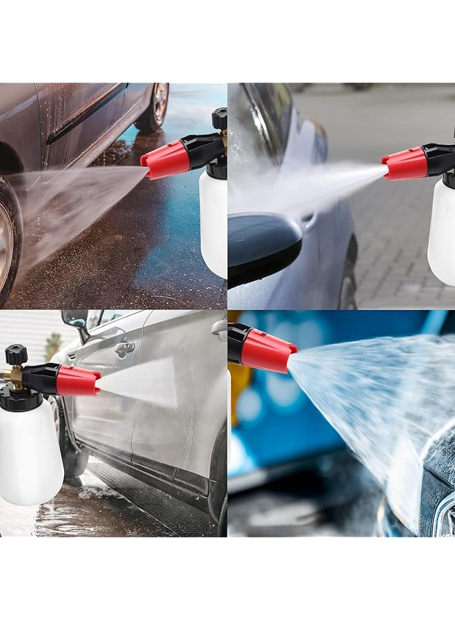X spring Spring Snow Foam Lance, 1L Bottle Foam Cannon, Durable Car Wash Foam, Easy To Use Car Wash Sprayer, Car Foam Sprayer, Adjustable Foam Cannon With 1/4 Inch Quick Connector, For Pressure Washer - Image 3