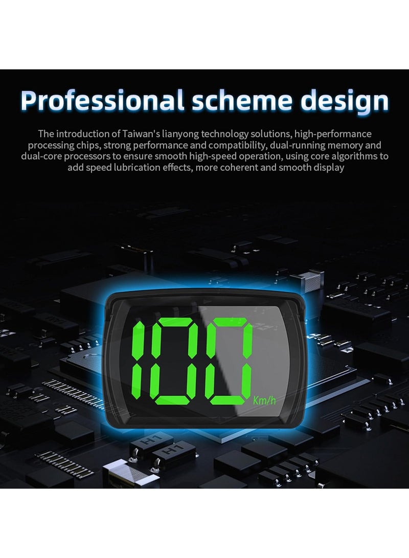 Heads-Up Display Digital Speedometer for Car Truck – Plug and Play HUD with Large Screen, High-Definition Display, KM/H MPH Speed Monitor, Overspeed Alarm, Compatible with All Vehicles - Image 4