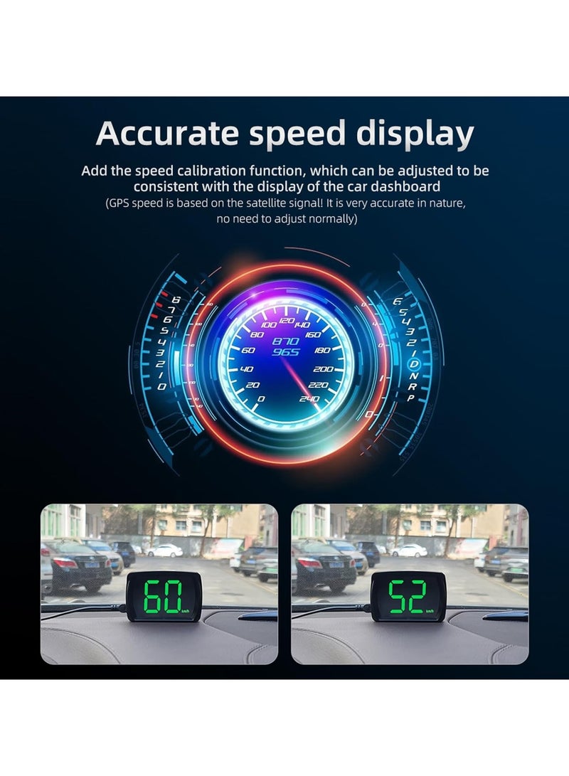 Heads-Up Display Digital Speedometer for Car Truck – Plug and Play HUD with Large Screen, High-Definition Display, KM/H MPH Speed Monitor, Overspeed Alarm, Compatible with All Vehicles - Image 5