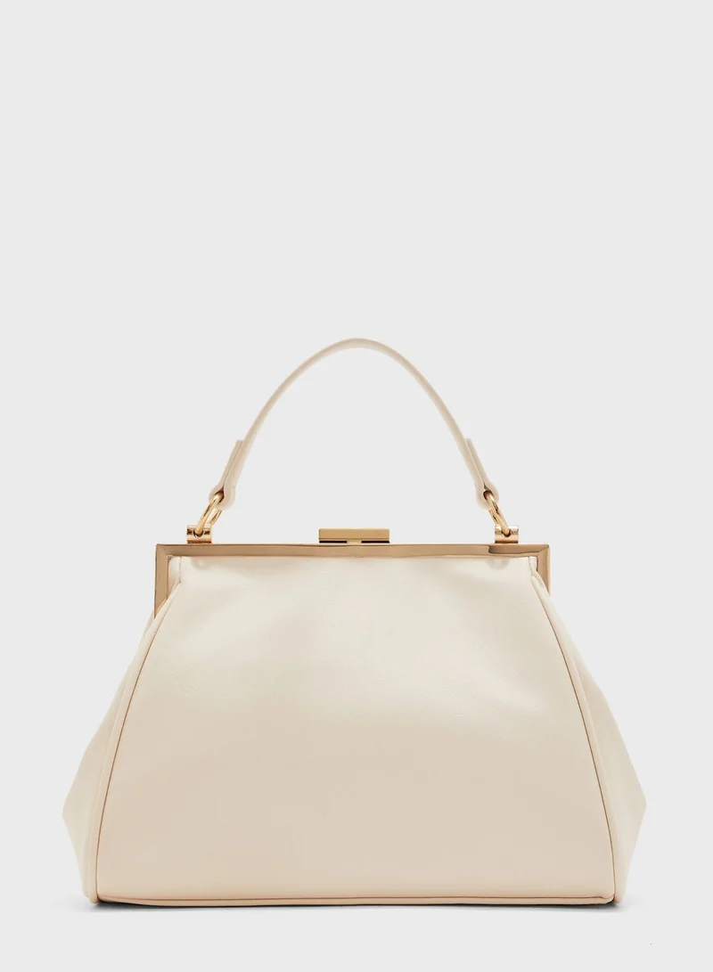 Love Moschino Top Handle Satchel With Patch