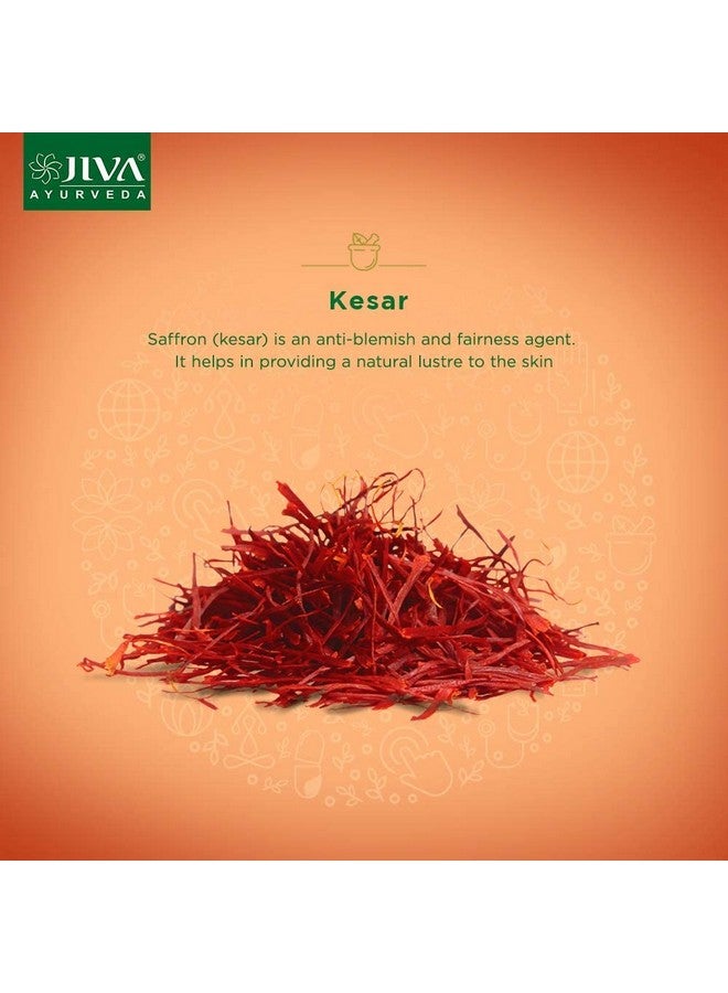 Jiva Kesar Ubtan 50gm (Pack of 1) | Contains Pure Kesar, For All Skin Types | Improves Complexion & Skin Health, Traditional Kesar Ubtan for Women - Image 4