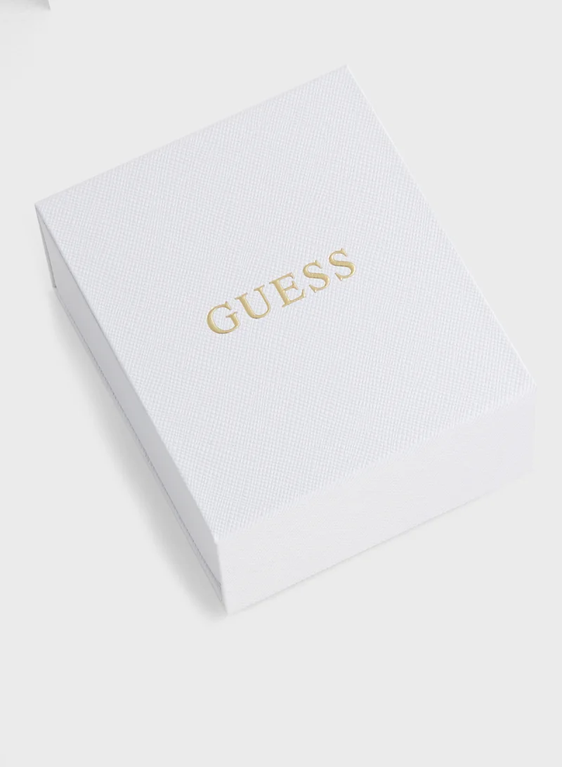 GUESS Ladies ER 30MM PAVE FLOWER HUGGIES