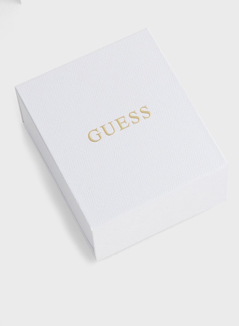 GUESS Ladies ER 30MM PAVE FLOWER HUGGIES - Image 3