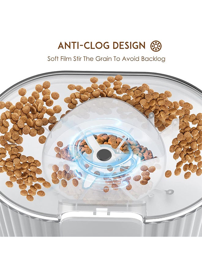 VINSOC - Automatic Cat Feeders with APP WiFi Pet Food Dispenser for Cat & small Dog Smart Timed Auto Pet Feeder Portion Control Battery and Plug-in Power Up to 10 Meals Per Day White - Image 1