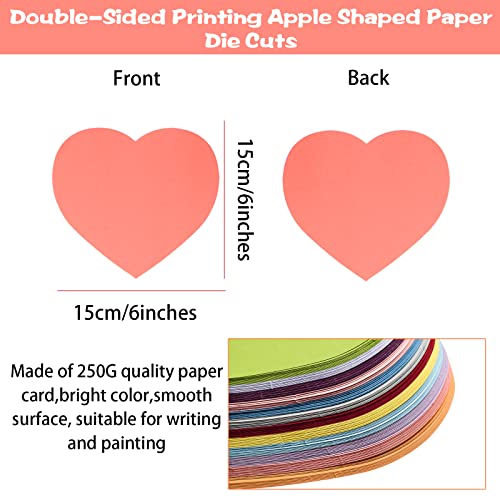 MixTeach 144 Piece Heart Cutouts - 6 Inch Heart Shaped Cards - Large Heart Shapes - Die Cuts for Valentine's Day Craft, Kids' Love & Peace School Projects - Image 3