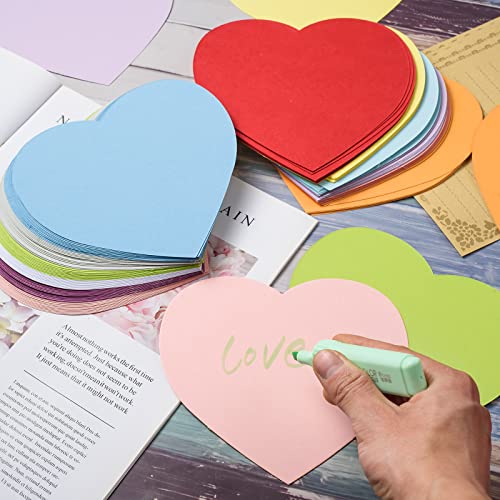 MixTeach 144 Piece Heart Cutouts - 6 Inch Heart Shaped Cards - Large Heart Shapes - Die Cuts for Valentine's Day Craft, Kids' Love & Peace School Projects - Image 4