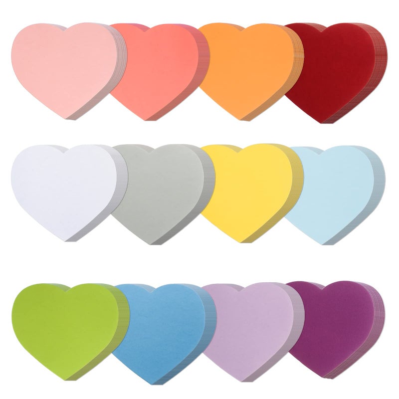MixTeach 144 Piece Heart Cutouts - 6 Inch Heart Shaped Cards - Large Heart Shapes - Die Cuts for Valentine's Day Craft, Kids' Love & Peace School Projects - Image 5