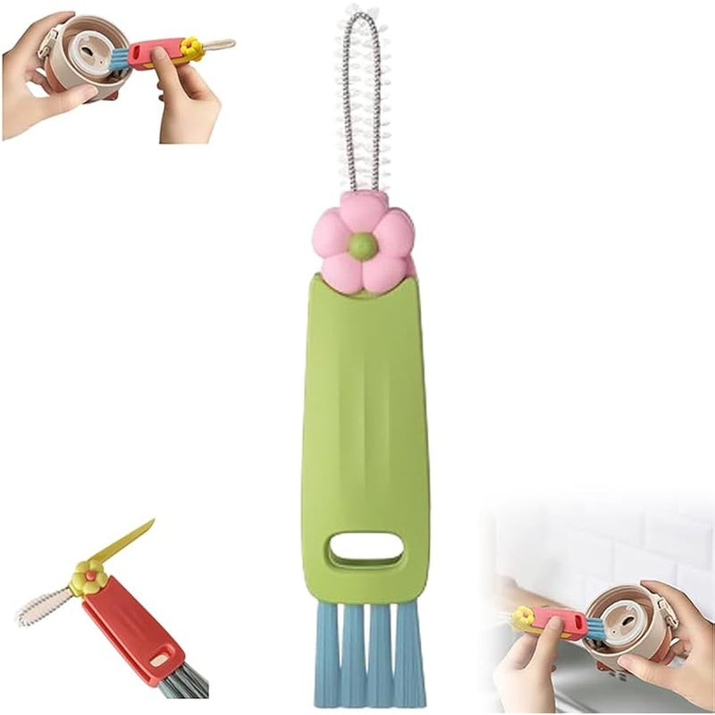 3 in 1 Lid Cleaning Brushes, 2024 Multifunctional Insulation Bottle Cleaning Tools, Mutipurpose Tiny Silicone Cup Holder Cleaner, Home Kitchen Cleaning Tools for Cups Kitchen Cleaning Tools - Image 1