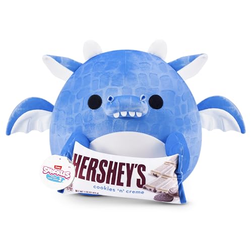 Snackles Series 2 8inch Snackle by ZURU Cuddly Squishy Comfort 8inch Plush with Licensed Snack Brand Accessory DragonHershey Cookie n Cream - Image 1