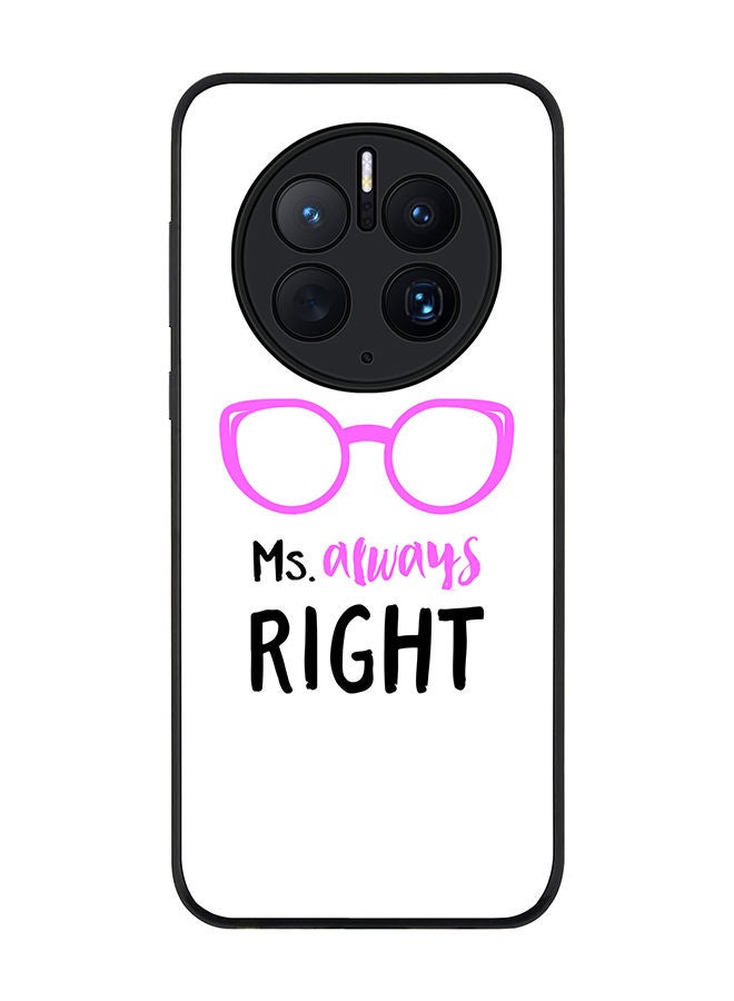 Stylizedd Rugged Black edge case for Huawei Mate 50 Pro Slim fit Soft Case Flexible Rubber Edges Anti Drop TPU Gel Thin Cover - Ms. Always Right - Image 1