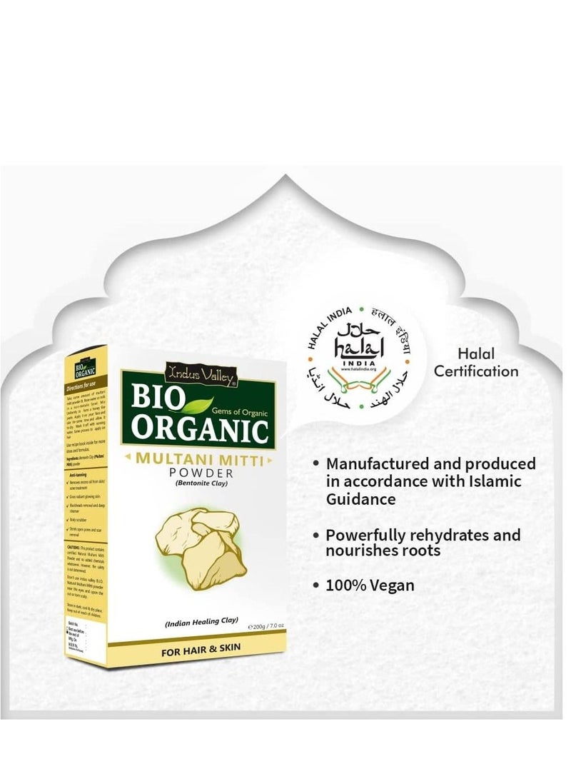 Indus Valley Multani Mitti Powder Healing Clay Bentonite Clay For Skin Mask Hair Mask (200 Gram) - Image 2