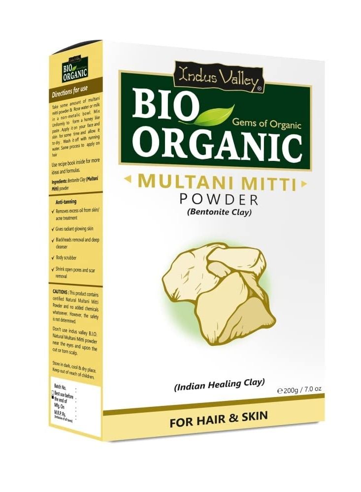 Indus Valley Multani Mitti Powder Healing Clay Bentonite Clay For Skin Mask Hair Mask (200 Gram) - Image 1