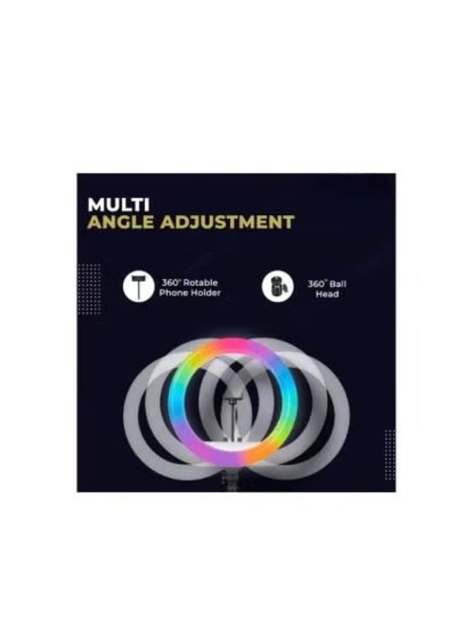 "LED Ring Light (DRL-18 RGB) 46 cm for YouTube | Photography | Video Recording | Live Streaming | Makeup & Vlogging | Compatible with iPhone/Android and Cameras" - Image 2