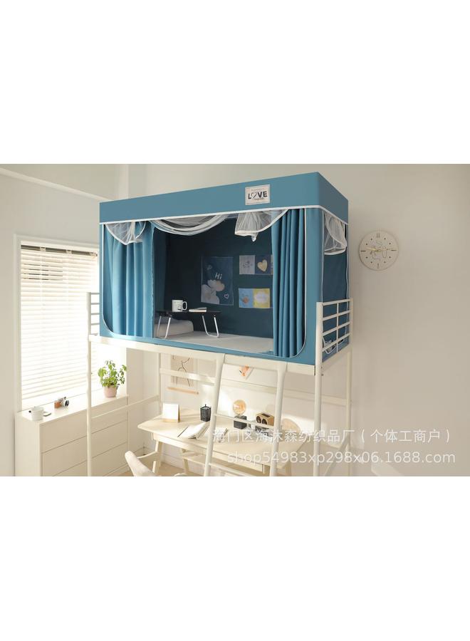 Bluejw 10Y Cross-border College Student Dormitory Mosquito Net Upper And Lower Bed Curtain Integrated Coating Shading Bed Curtain With Bracket Manufacturers - Image 1