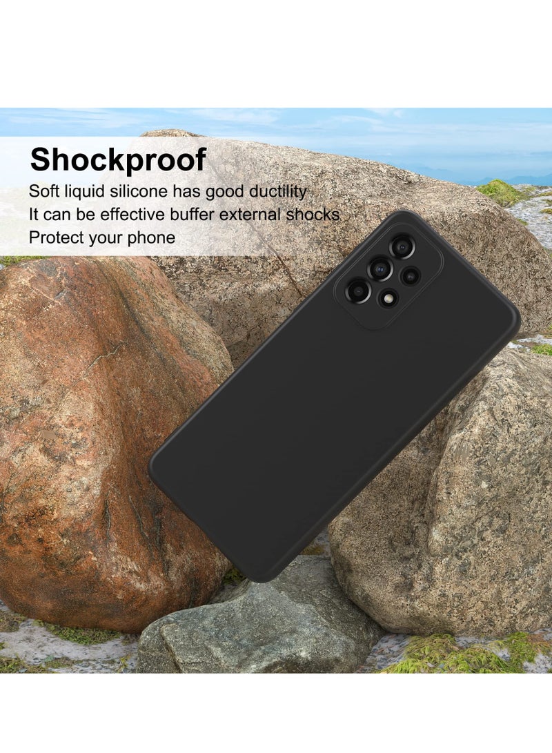 erorex For Samsung Galaxy A53 5g Silicone Case Soft Flexible Silicone Tpu Shockproof Rubber Back Cover Black - Image 4