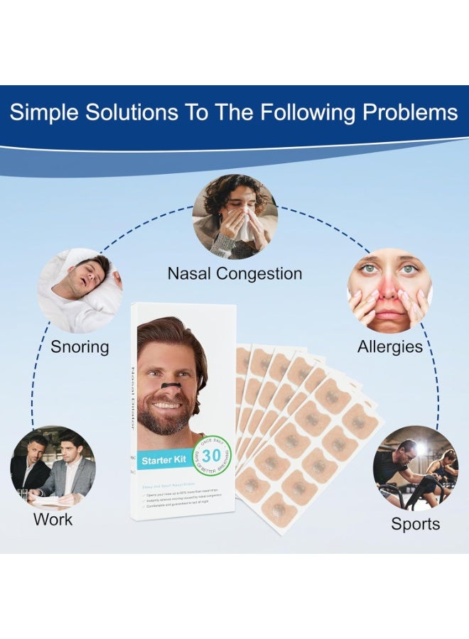 شرائط أنف مغناطيسية لمكافحة الشخير، شرائط لتسهيل التنفس أثناء الرياضة والنوم، جهاز لتخفيف انسداد الأنف - Image 5