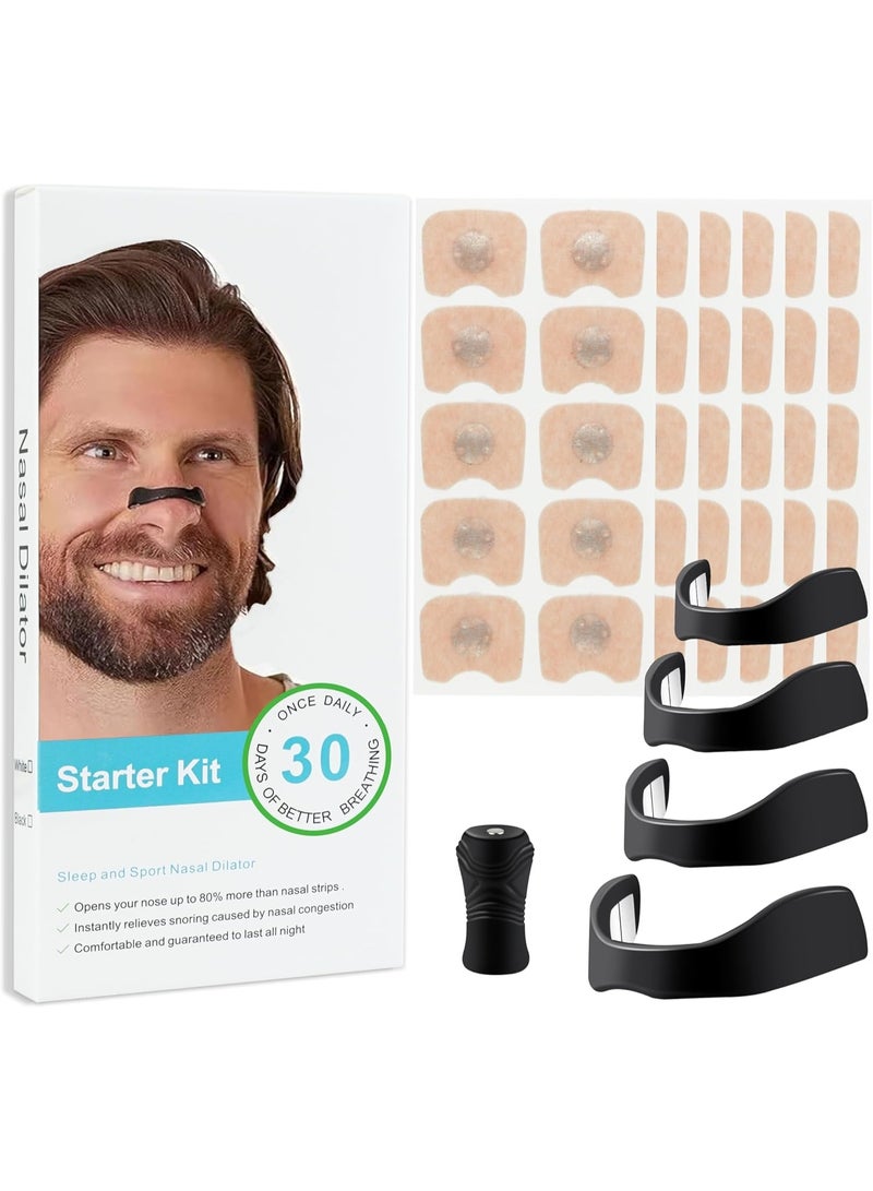 شرائط أنف مغناطيسية لمكافحة الشخير، شرائط لتسهيل التنفس أثناء الرياضة والنوم، جهاز لتخفيف انسداد الأنف - Image 1