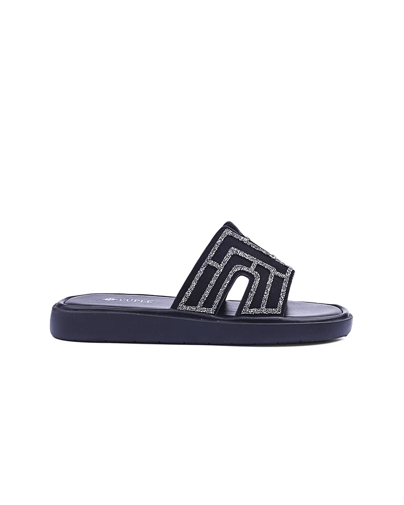 كابلي Womens mosaic patterned platform flat sandals