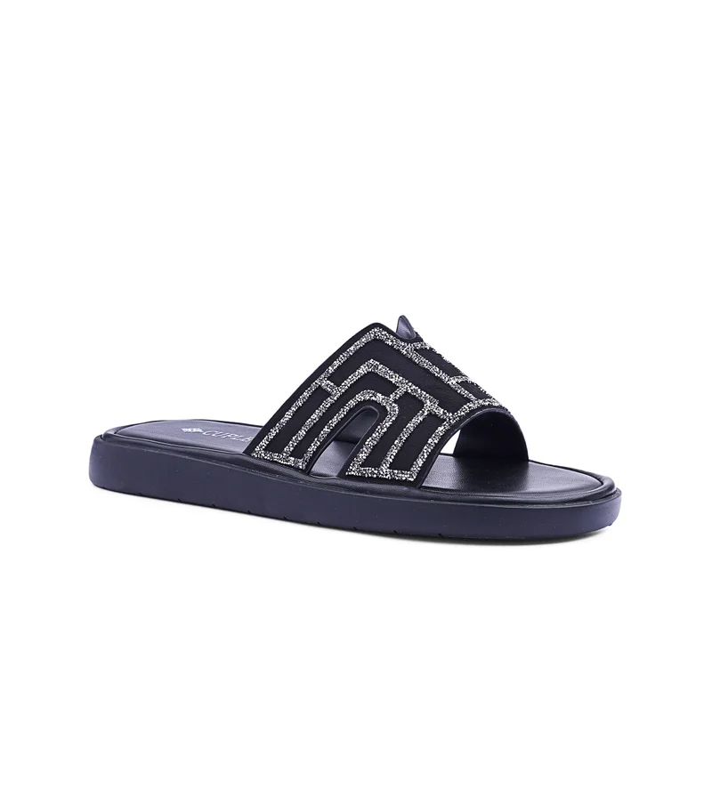كابلي Womens mosaic patterned platform flat sandals