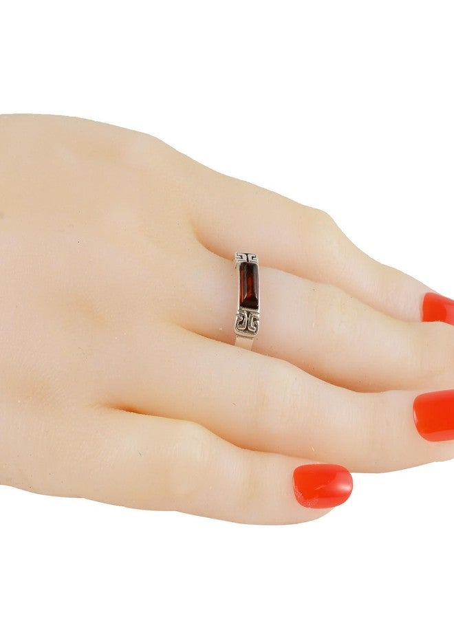 هوليداي غفت شوب خاتم من الفضة الإسترلينية والعنبر العسلي البلطيقي من متجر هدايا العطلات، بترا - Image 2