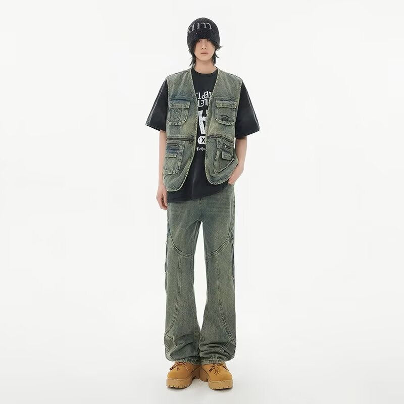 Unisex Casual Daily Denim Jeans - Image 3