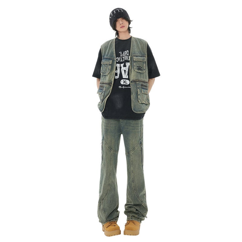 Unisex Casual Daily Denim Jeans - Image 4