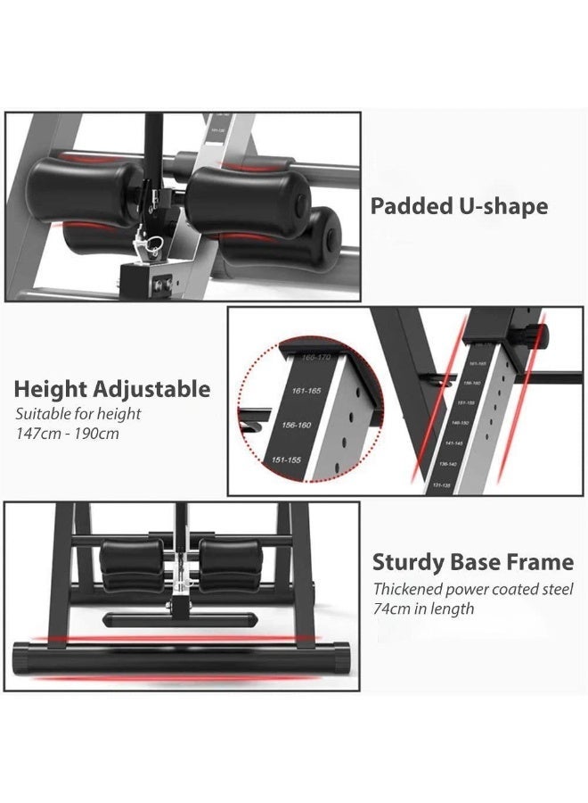 الحلم طاولة انقلاب، طاولة انقلاب شديدة التحمل بسعة 330 رطلاً، آلة شد الظهر لإزالة الضغط، معدات تدريب القوة مع مسند للرأس، قفل للكاحل، حزام حماية قابل للتعديل، نطاق تعديل كبير للغاية من 4.8 إلى 6.4 قدم - Image 3