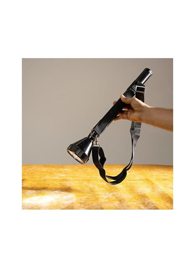 GEEPAS - Rechargeable Led Flashlight 470Mm Led Torch Light Gfl4653 Built In 5D Battery Long Distance Range With Big Reflector Powerful Torch For Indoor And Outdoor Activities - Image 1