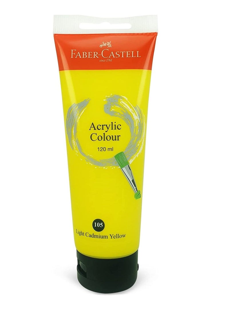 FABER-CASTELL Acrylic Color Paint 120ml Light Cadmium Yellow  - Image 1
